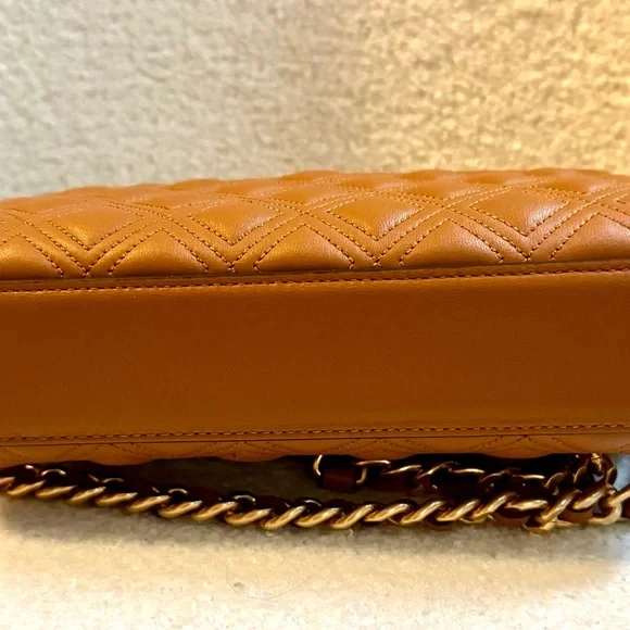 Tory Burch Small Fleming Tan Leather Bag - Picture 3 of 7